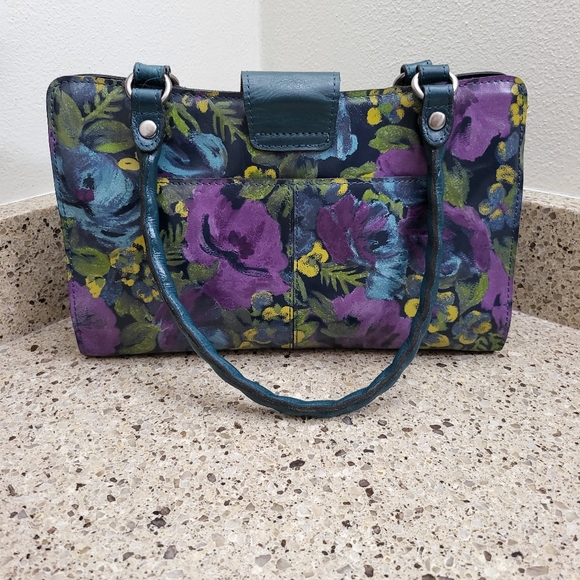 Patricia Nash Rosina Shoulder Bag in deep blue nature NWOT & matching wallet NWT - Picture 5 of 12
